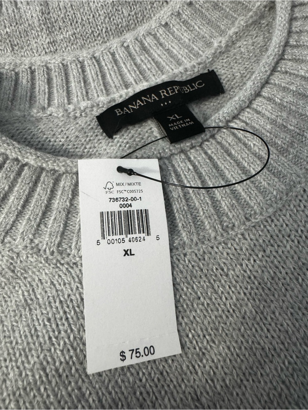 Banana Republic Light Gray Crewneck Sweater - Picture 6 of 6
